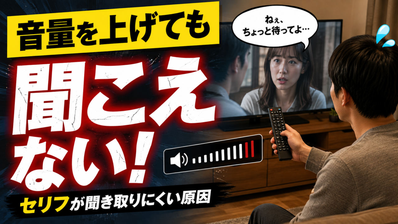 テレビの音が聞き取りにくい原因は？セリフ・声を聞きやすくする8つの改善方法